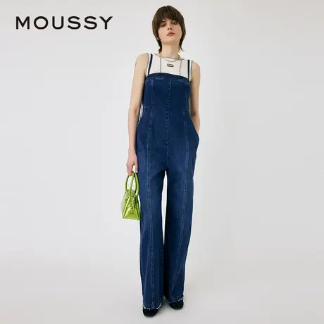 MOUSSY 夏季新品简约经典复古风吊带阔腿牛仔裤010HSS11-0230图片