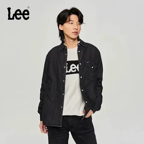 Lee商场同款23秋冬101+夹棉牛仔衬衫外套男LMT006888100342A03945图片