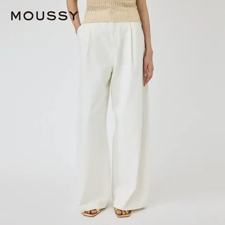 MOUSSY 夏季新品简约通勤风慵懒感阔腿裤牛仔裤010HSS11-0630图片