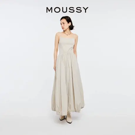 【明星同款】MOUSSY 夏季新品吊带花苞连衣裙女028HS430-0100图片
