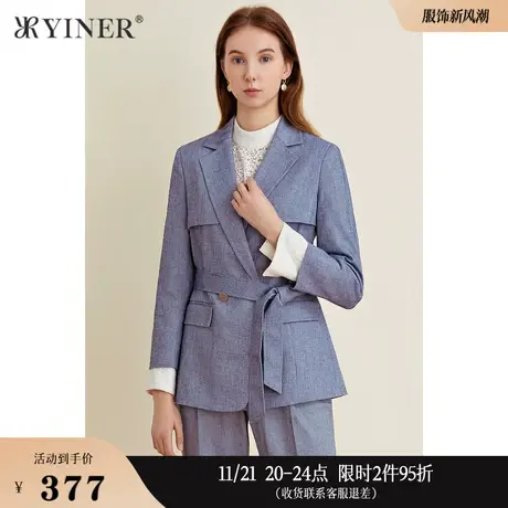 YINER音儿女装春季通勤简约复古短外套图片