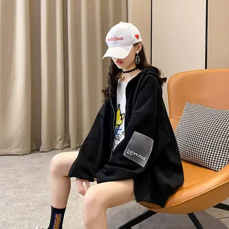 卫衣2024年新款女装韩版春秋季春装春款宽松女士加绒外套爆款上衣图片