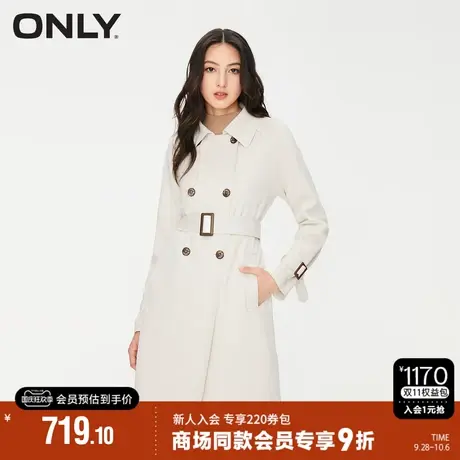 ONLY2023秋季新款通勤风时尚百搭翻领长袖风衣外套女|123336023图片