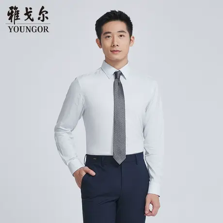 雅戈尔奥莱 商场同款男士长袖衬衫秋季新款官方商务休闲衬衫图片