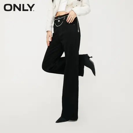 ONLY奥莱2023秋季新款通勤风气质百搭宽松喇叭裤牛仔裤女图片