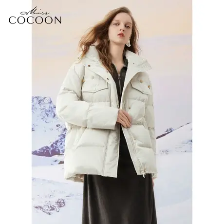 misscocoon23秋冬新款时尚通勤立领防风宽松廓形保暖羽绒服外套图片