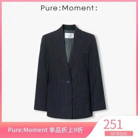 Pure:Moment外套2021年春秋新款系带通勤气质简约上衣女图片