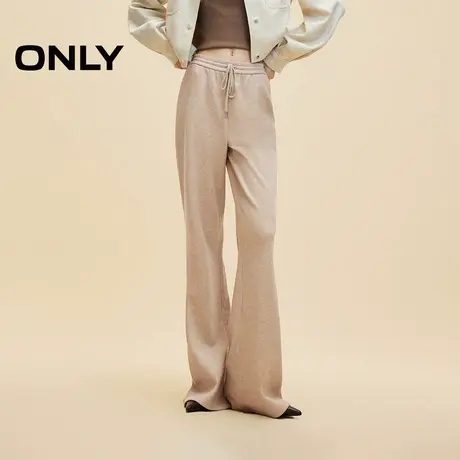 ONLY夏季通勤百搭抽绳高腰微喇长裤休闲裤女|124314020图片