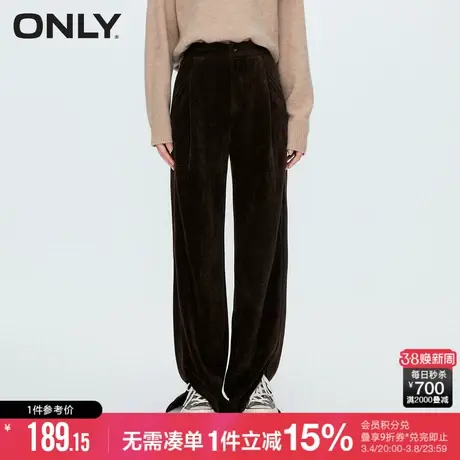 ONLY冬季时尚休闲显瘦高腰直筒长裤休闲裤女|123314022图片