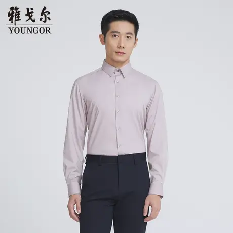 雅戈尔奥莱 商场同款男士长袖衬衫秋季新款官方商务长袖衬衫图片