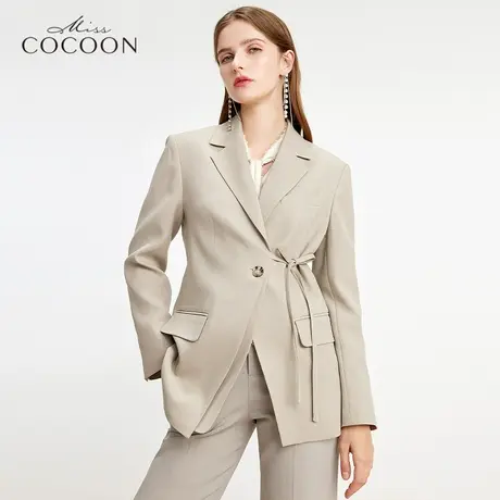 missCOCOON气质小西装外套女2023新款春季时尚翻领小众设计感上衣图片