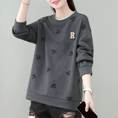 休闲运动服套装女士春秋新款时尚洋气中年妈妈拉链外套减龄两件套图片