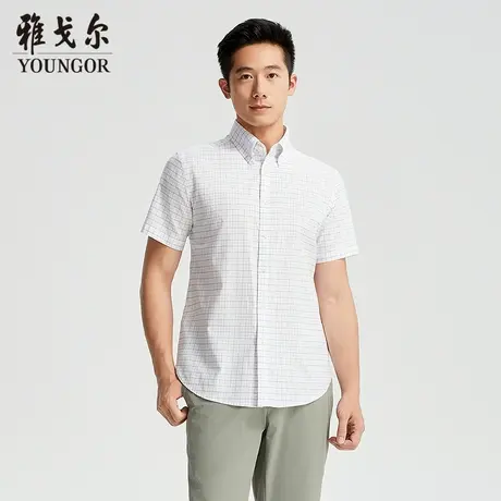 【商场同款】雅戈尔男士短袖衬衫夏季新款官方商务休闲短袖衬衫男图片