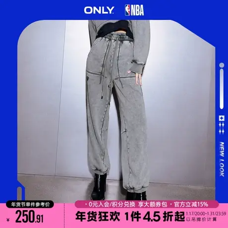 ONLY2023冬季新款NBA联名时尚休闲长款束脚休闲裤女图片
