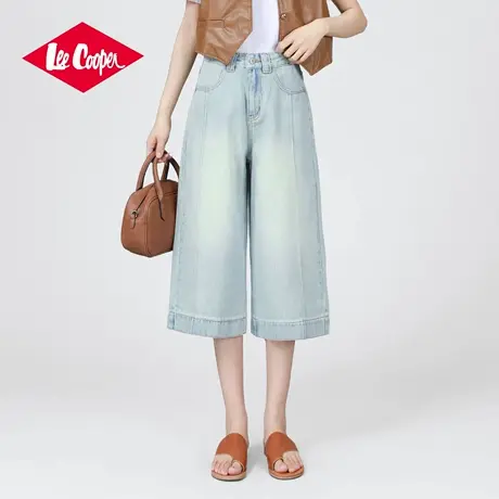 Lee Cooper/李库珀 百搭水洗牛仔裤女2025夏季透气复古ins七分裤图片