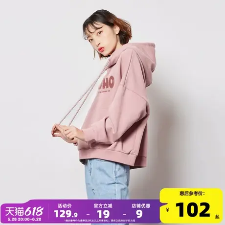 唐狮加绒卫衣女秋冬款2025新款连帽卫衣白色加厚卫衣外套小个子图片