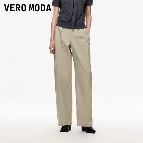 Vero Moda休闲裤2025秋季新款含棉立体捏褶阔腿香蕉裤325326002图片