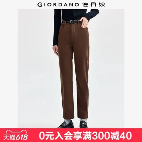 佐丹奴裤子女新款灯芯绒气质通勤女裤复古显瘦锥形长裤女05414680图片