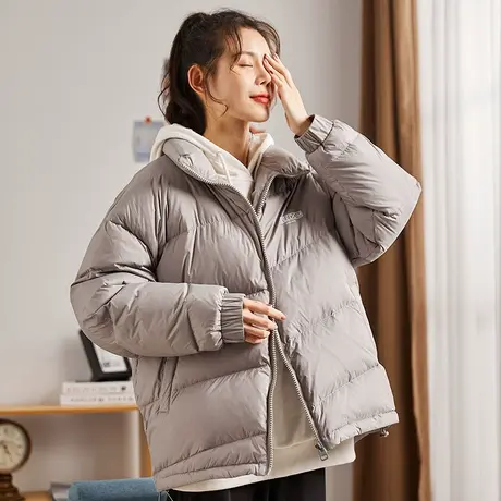 唐狮秋冬季短款羽绒服女装加厚保暖外套派克服黑色时尚宽松女式潮图片
