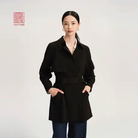 EP雅莹高端系列 质感腰带设计中长款风衣外套 商场同款7201A图片
