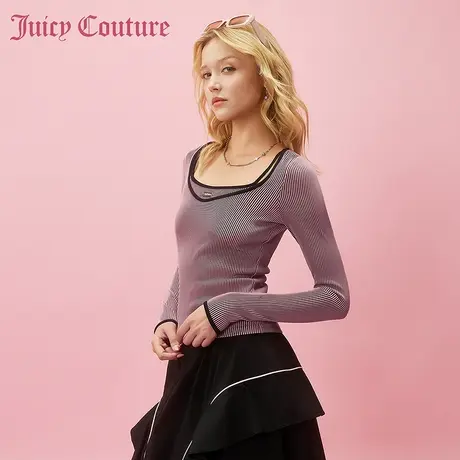 Juicy Couture橘滋春夏新款修身假两件优雅舞者纯欲风针织衫女图片