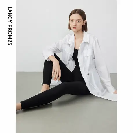 朗姿设计感修身显瘦瑜伽鲨鱼裤2024年春季新款气质高级感休闲裤女图片