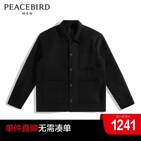 太平鸟男装奥莱 秋冬休闲衬衫外穿式衬衫外套男士上衣图片