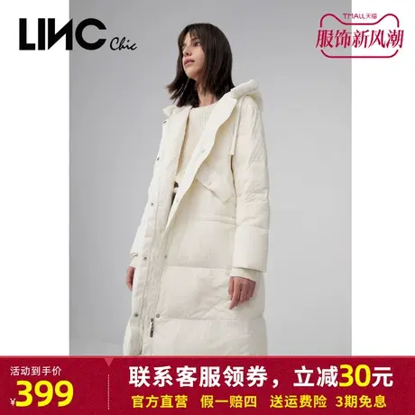 LINC金羽杰羽绒服女2023冬新款反季中长款加厚面包服专柜断码清仓图片