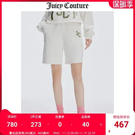 Juicy Couture橘滋短裤女秋冬新款美式宽松显瘦潮流针织休闲裤图片