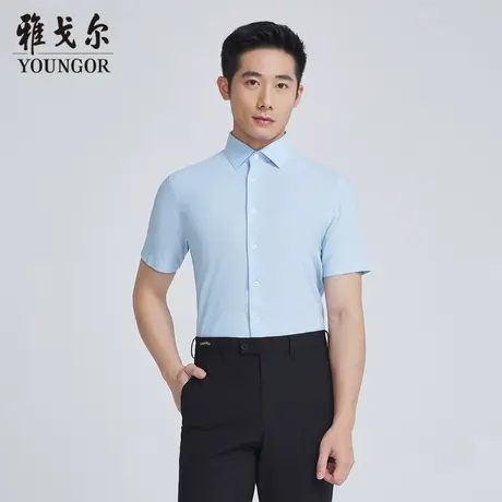 【商场同款】雅戈尔男士短袖衬衫夏季新款官方商务短袖衬衫S3272商品大图