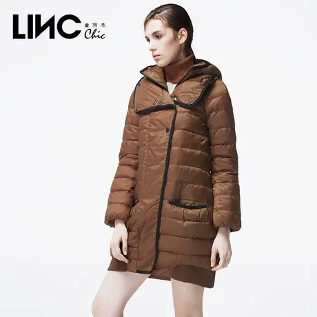 断码清仓LINC金羽杰羽绒服女中长款反季新款连帽时尚女款面包服图片