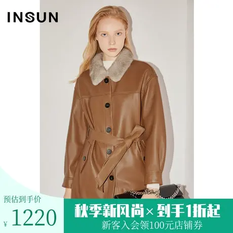 恩裳COVER冬季2022时尚立体宽松落肩法式慵懒风保暖皮草外套图片