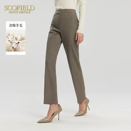 【含绵羊毛】Scofield女装通勤修身腰部可调节西装裤2025春季新品图片