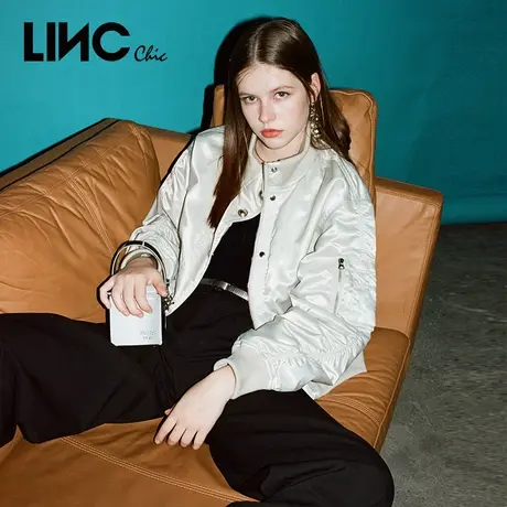 商场同款LINCCHIC金羽杰轻薄羽绒服女2023年新款短款夹克外套女图片