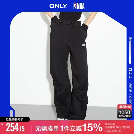 ONLY春季NBA联名款高腰可调节直筒休闲裤女|123114054图片