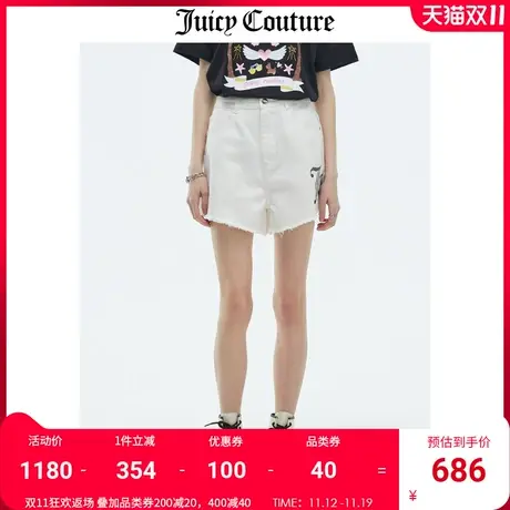 Juicy Couture橘滋短裤女2023夏季新款美式复古宽松牛仔休闲裤潮图片