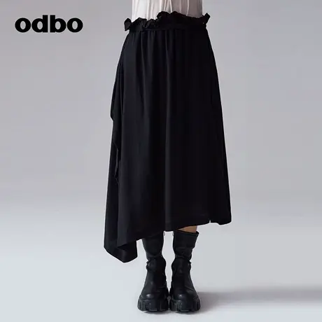 odbo/欧迪比欧原创设计高级感简约半身裙女早夏新款百搭半裙图片