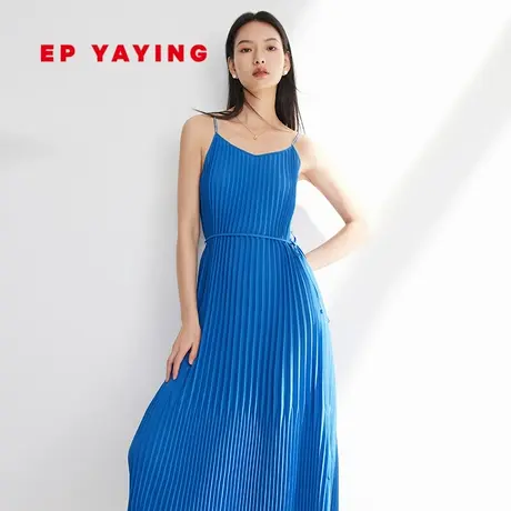 [匠心褶艺]EP雅莹女装 压褶收腰吊带连衣裙 春夏商场同款4213A图片