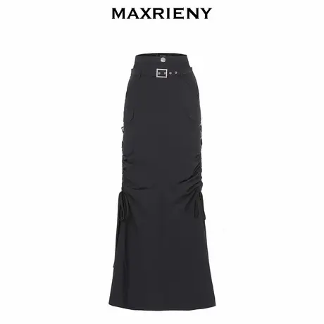 【奥莱】MAXRIENY芭蕾工装风系带鱼尾半裙图片