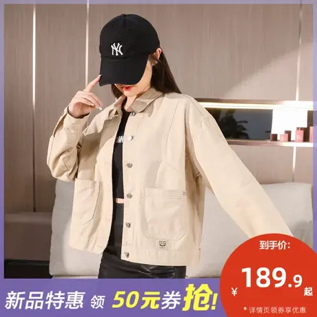 唐狮工装外套女短款新款春秋季ins潮时尚百搭超好看休闲夹克上衣图片