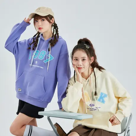 唐狮连帽卫衣女小个子春秋新款卫衣设计感外套潮ins上衣闺蜜装图片