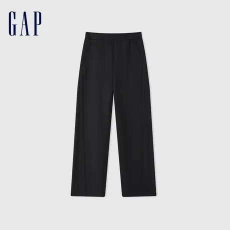 Gap女装春季2024新款基础款Scuba卫裤抽绳修身阔腿裤休闲裤892063图片