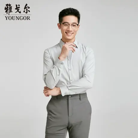 【商场同款】雅戈尔男士长袖衬衫春秋新款官方商务休闲长袖衬衫男图片