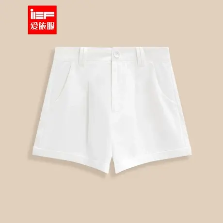 IEF/爱依服2025夏季新款韩版简约纯色通勤百搭显瘦显腿长百搭短裤图片