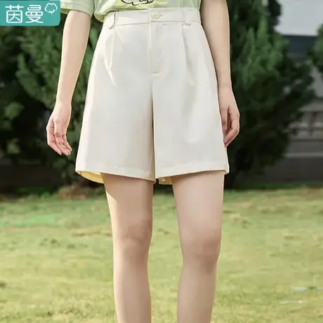 茵曼官方旗舰店裙裤短裤女2023新款夏款外穿冰丝阔腿裤女裤夏季图片