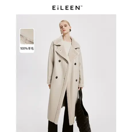 朗姿欧洲EiLEEN ELITEE法式复古羊毛大衣冬季新款气质中长款外套图片