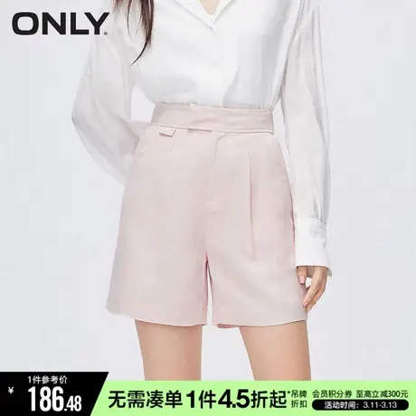ONLY冬季休闲气质显瘦高腰阔腿短裤休闲裤女|123315001图片