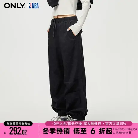 ONLY夏季美式复古休闲百搭大口袋工装做旧宽松阔腿裤休闲裤子女图片