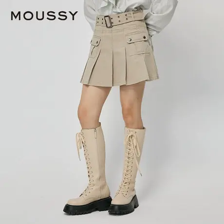 MOUSSY 夏季新品美式学院风工装百褶裙半身裙女028HAZ30-1741图片