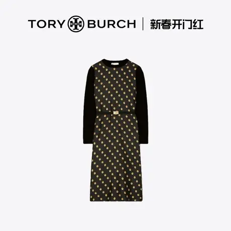 【12期免息】TORY BURCH 汤丽柏琦 圆领长袖束腰连衣裙 153977图片